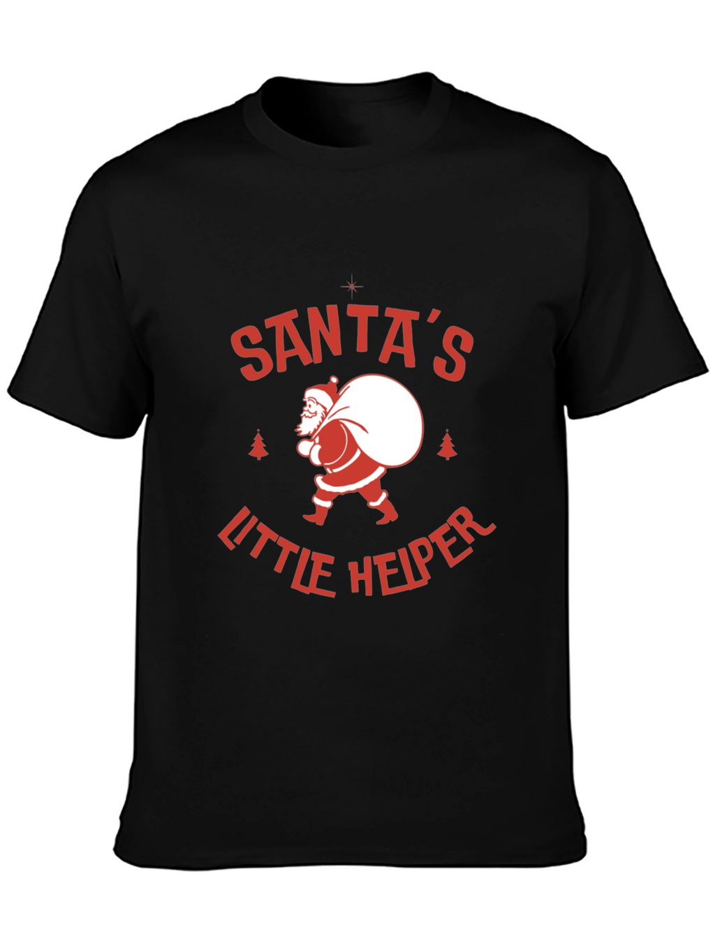Santas Little Helper Graphic Tee - Holiday Cheer!