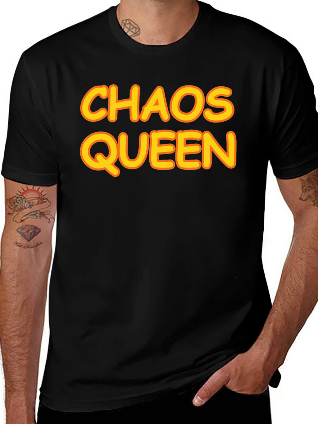 Chaos Queen Graphic T-Shirt - Black