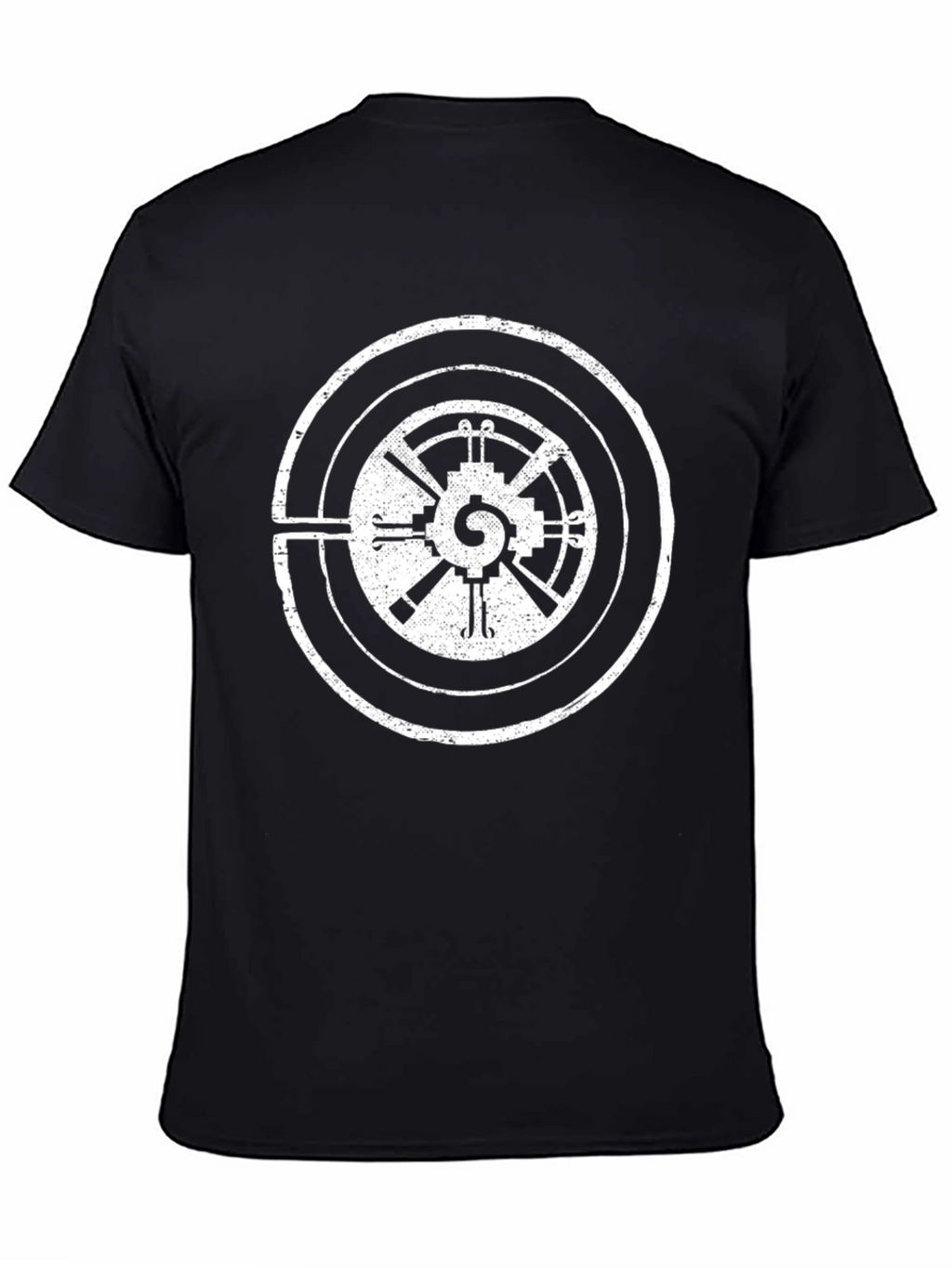 Retro Circuit Graphic Tee - Black Cotton Blend