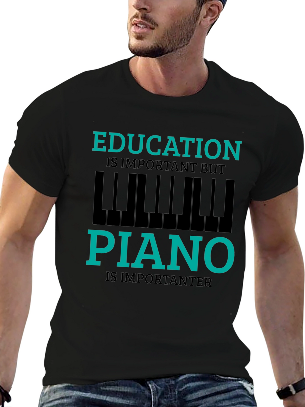 Funny Piano Lover T-Shirt - Education is Important