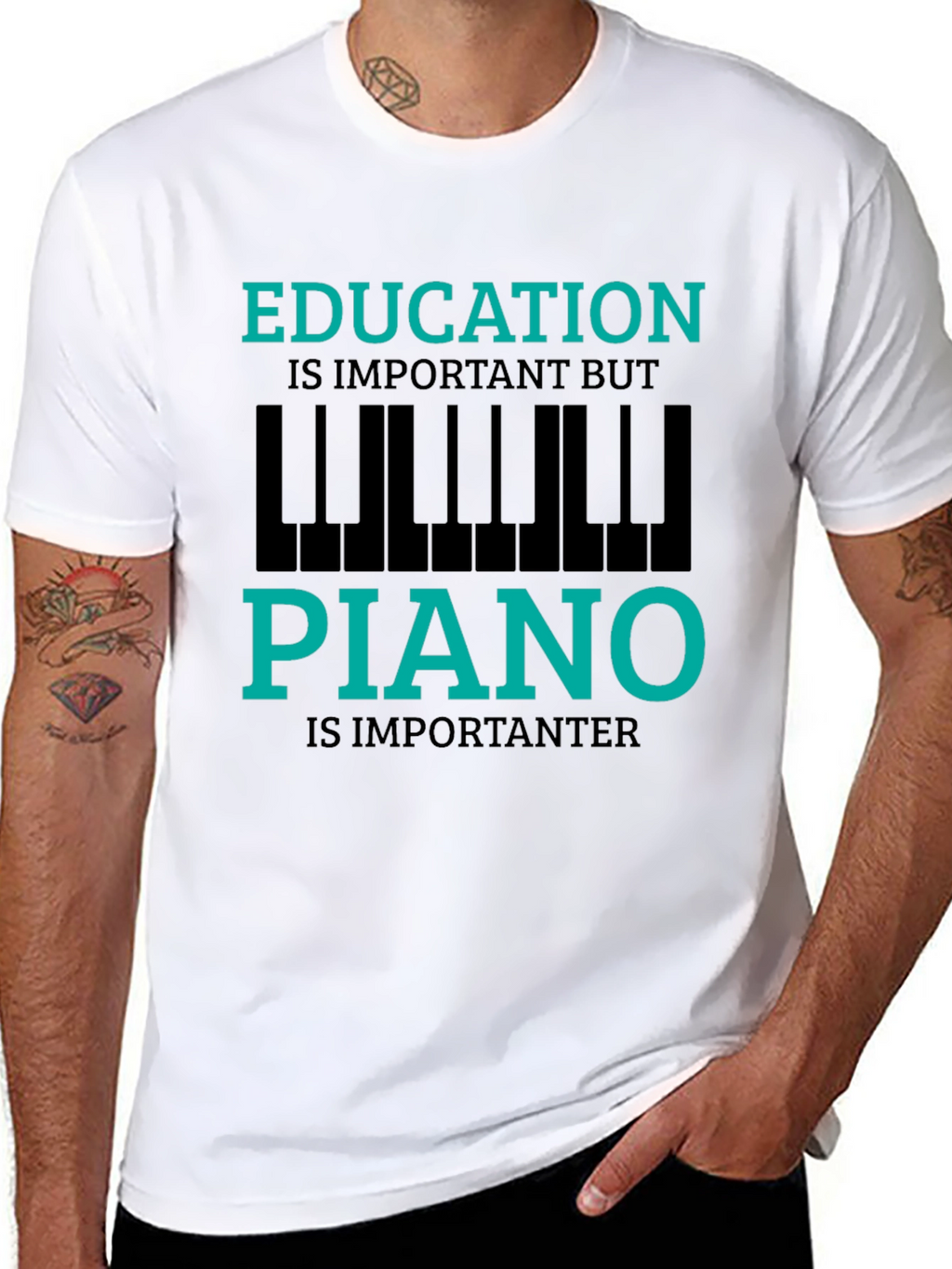 Funny Piano Lover T-Shirt - Education is Important
