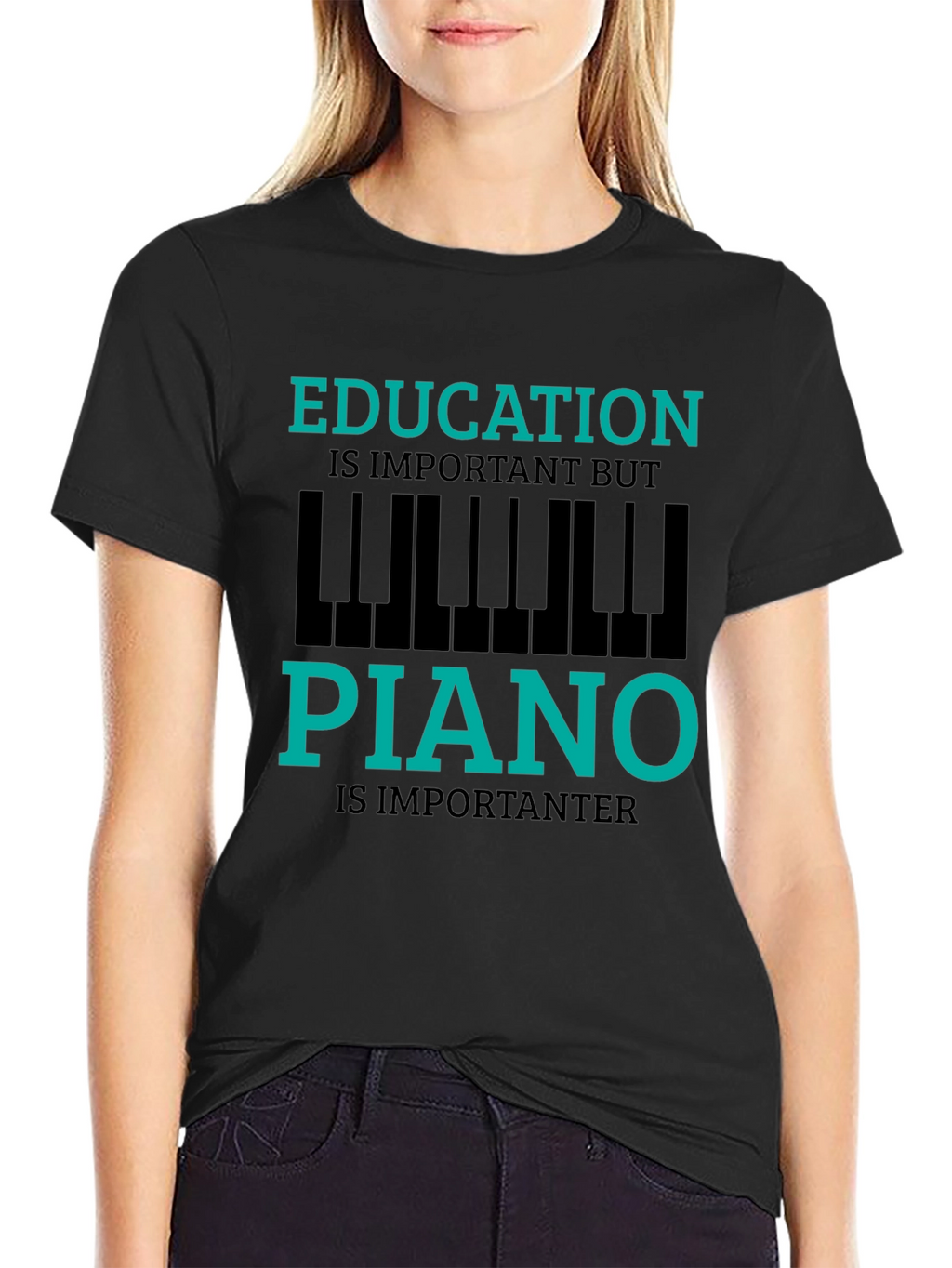Funny Piano Lover T-Shirt - Education is Important