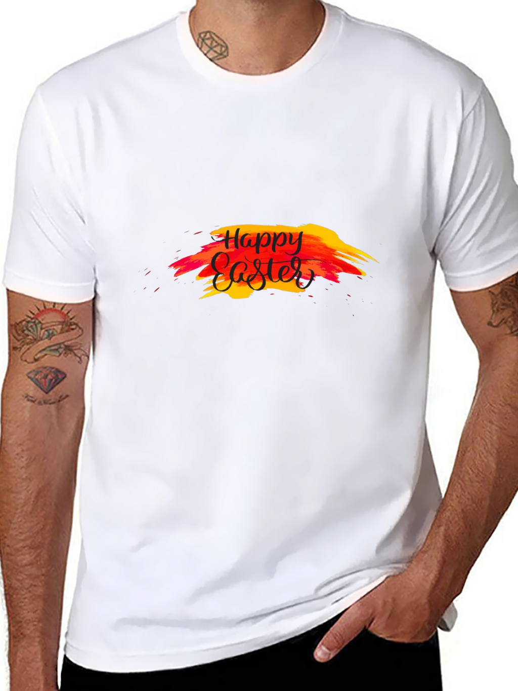 Happy Easter Graphic Print T-Shirt