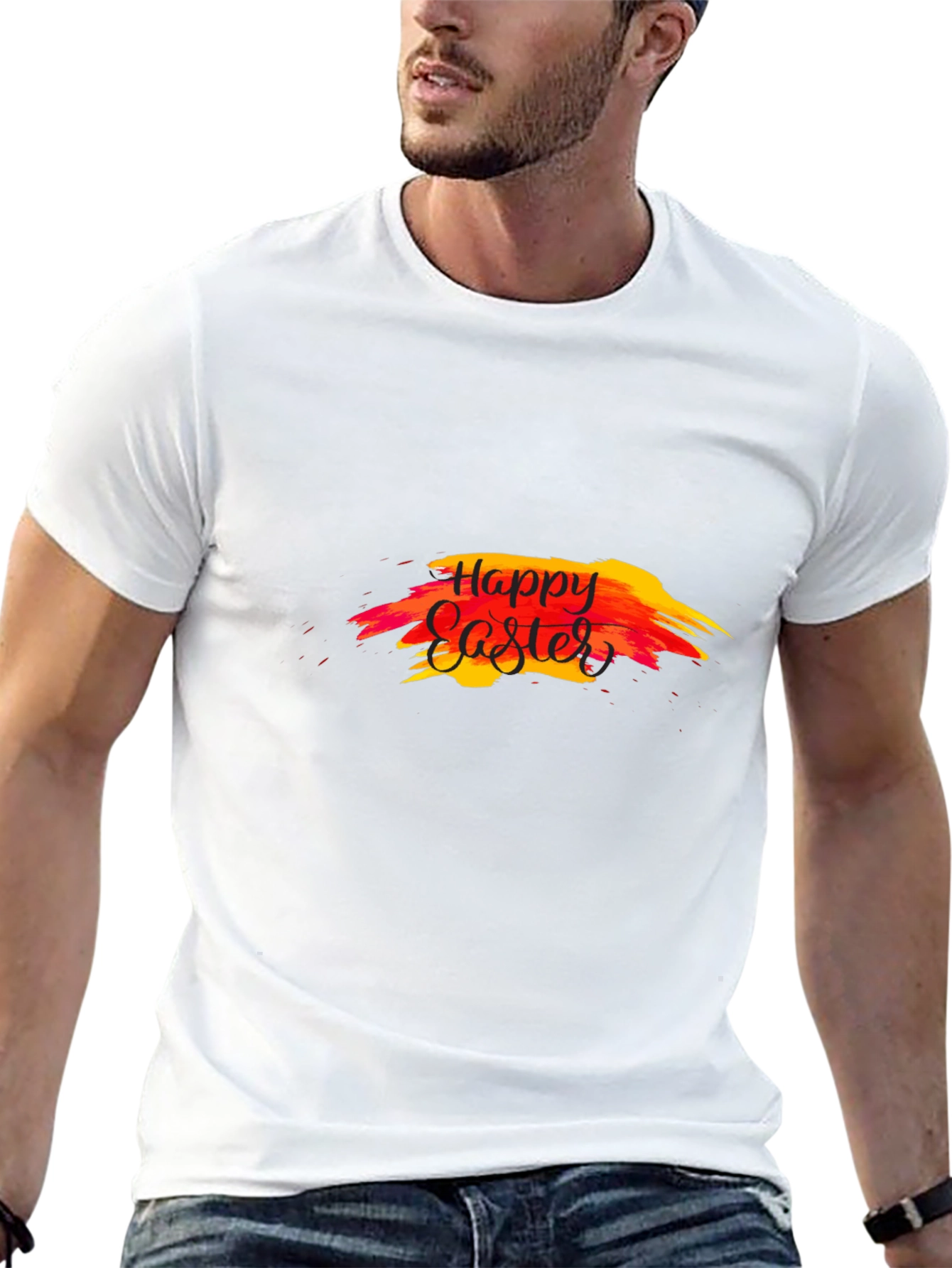 Happy Easter Graphic Print T-Shirt