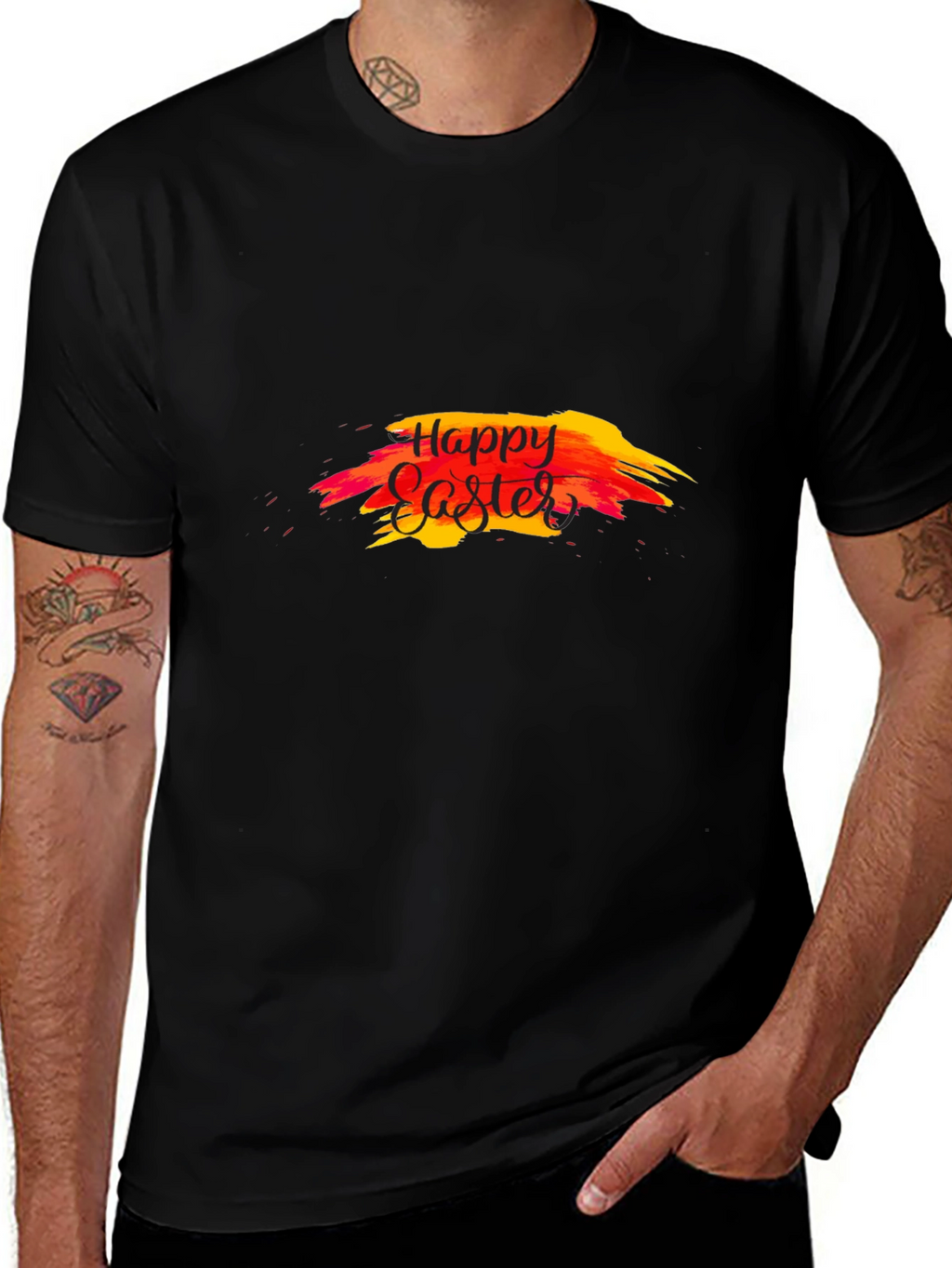 Happy Easter Graphic Print T-Shirt
