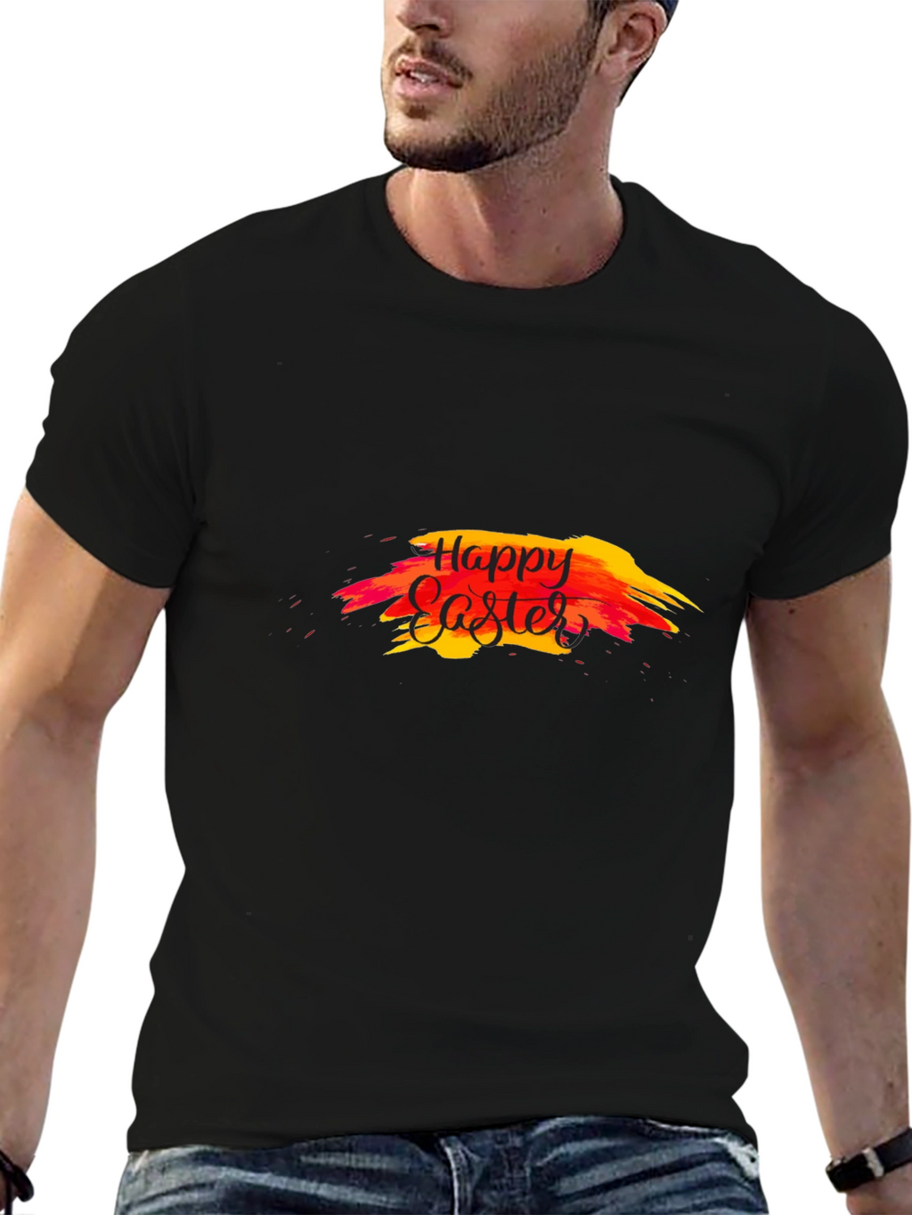 Happy Easter Graphic Print T-Shirt