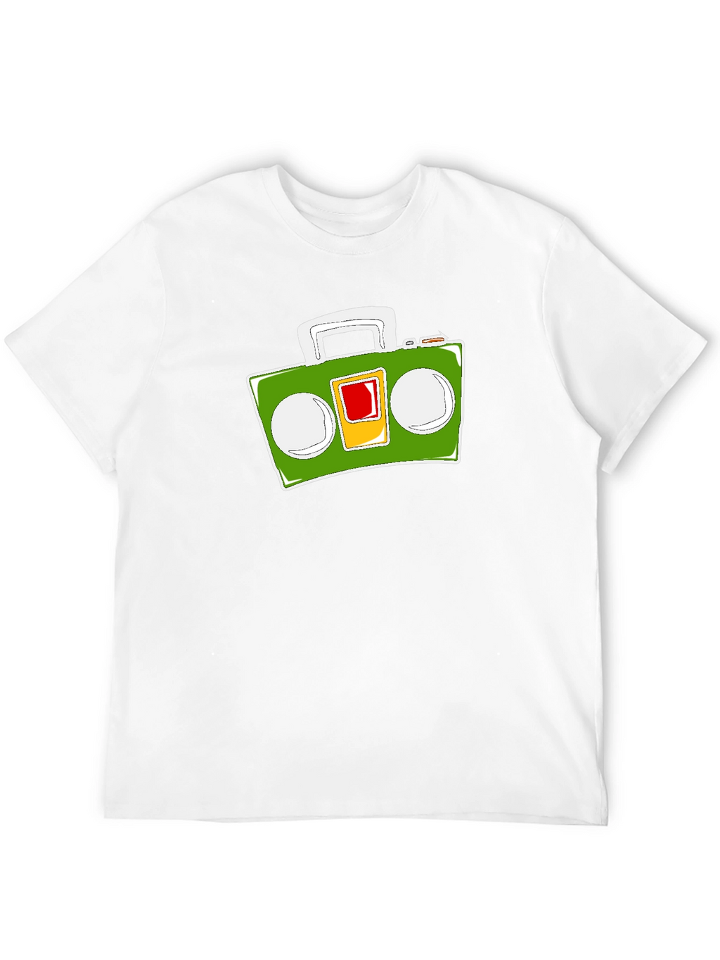 Retro Boombox Graphic Tee - Black
