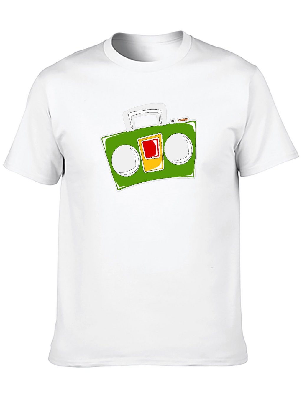 Retro Boombox Graphic Tee - Black