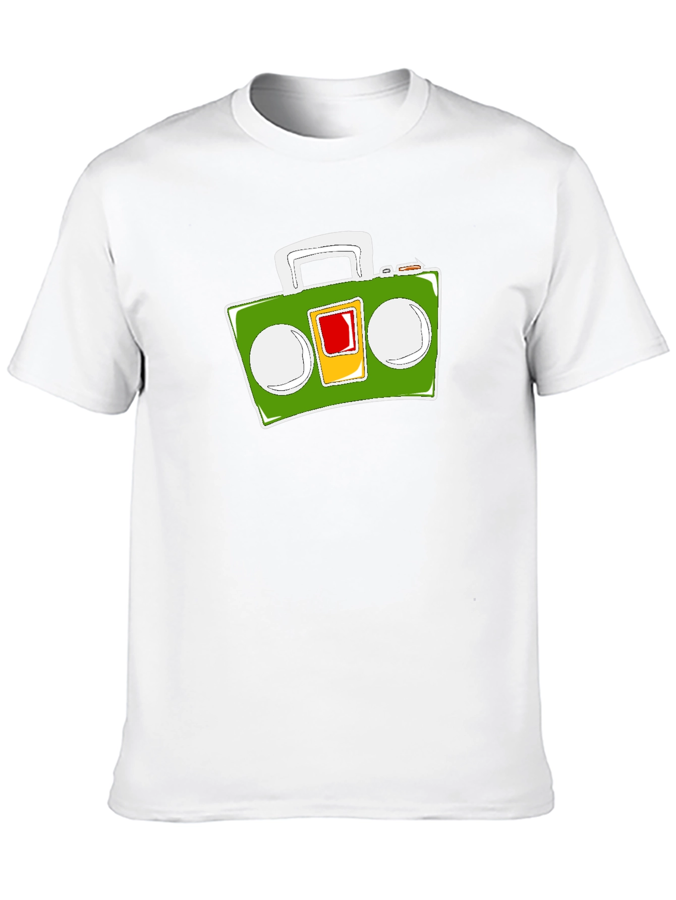 Retro Boombox Graphic Tee - Black