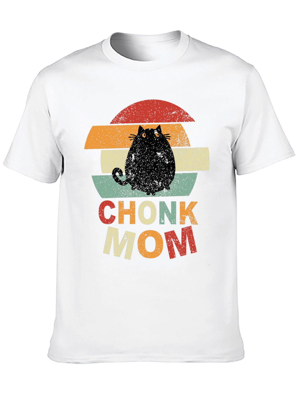 Chonk Mom T-Shirt - Retro Cat Lover Tee
