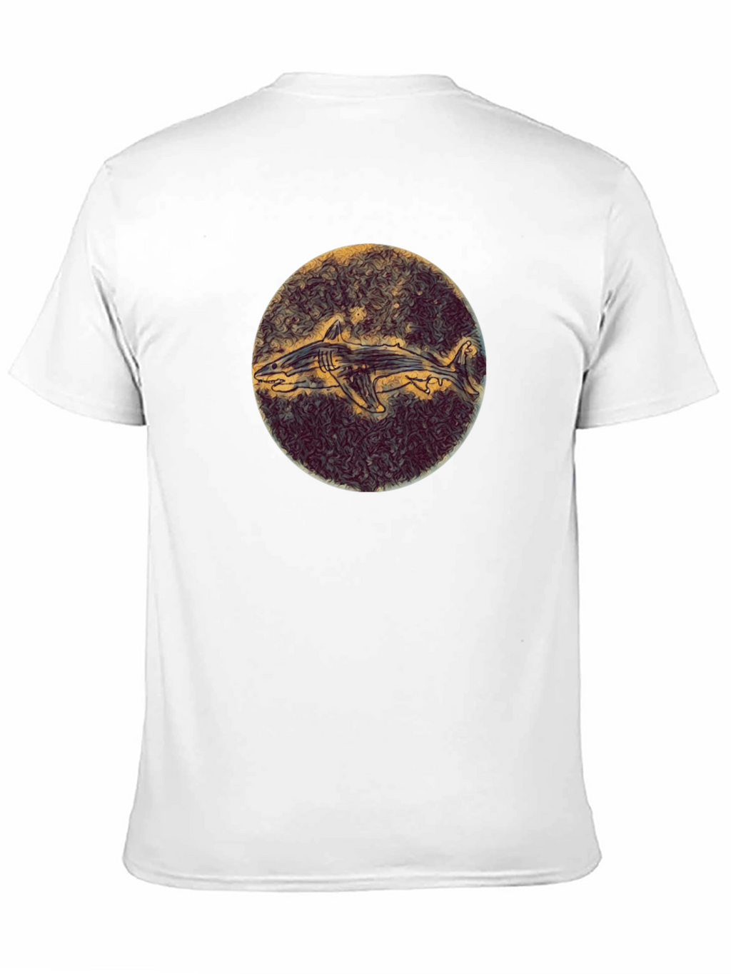 Shark Illustration Black Tee