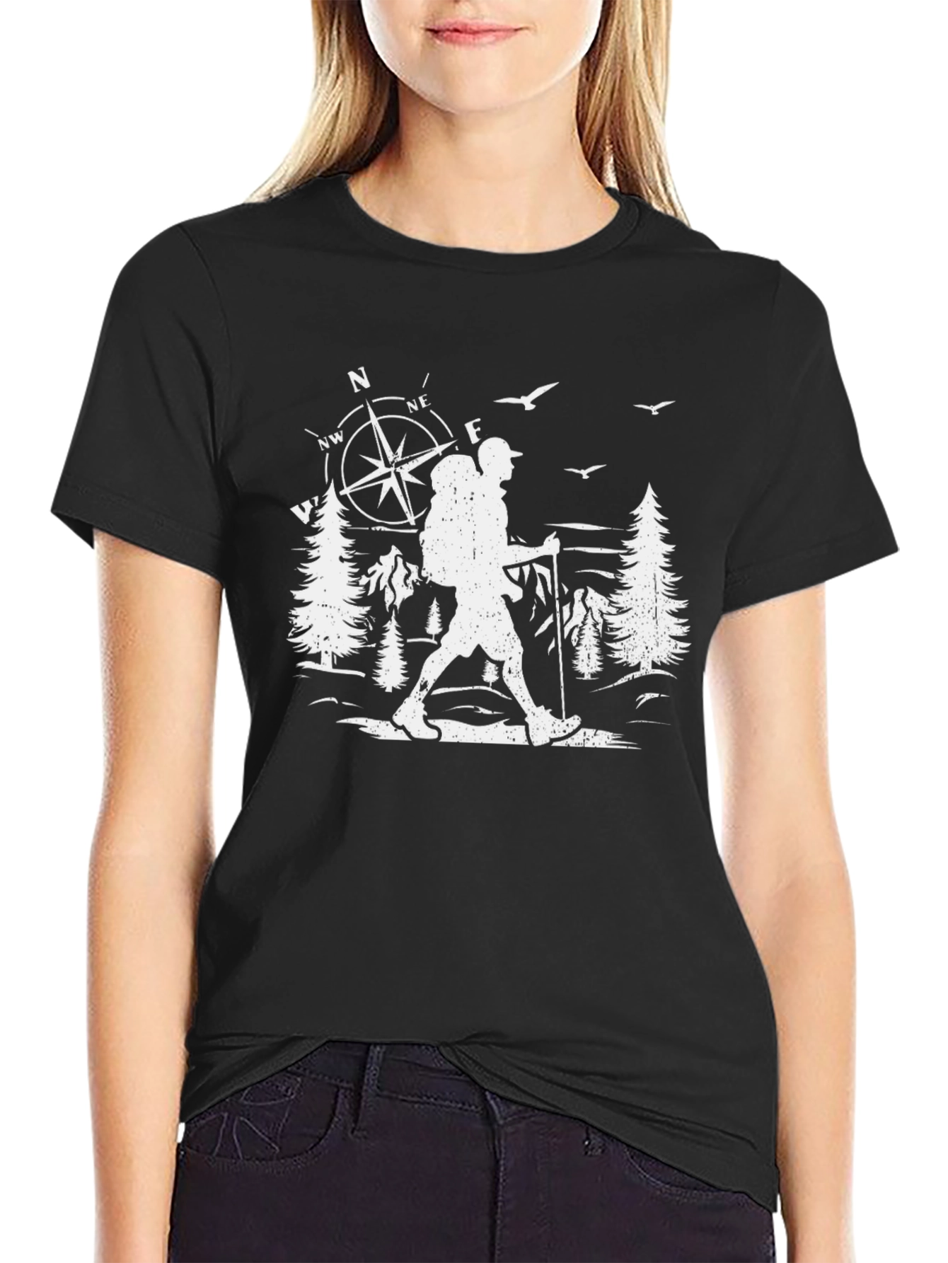 Adventure Awaits: Hiker Graphic T-Shirt