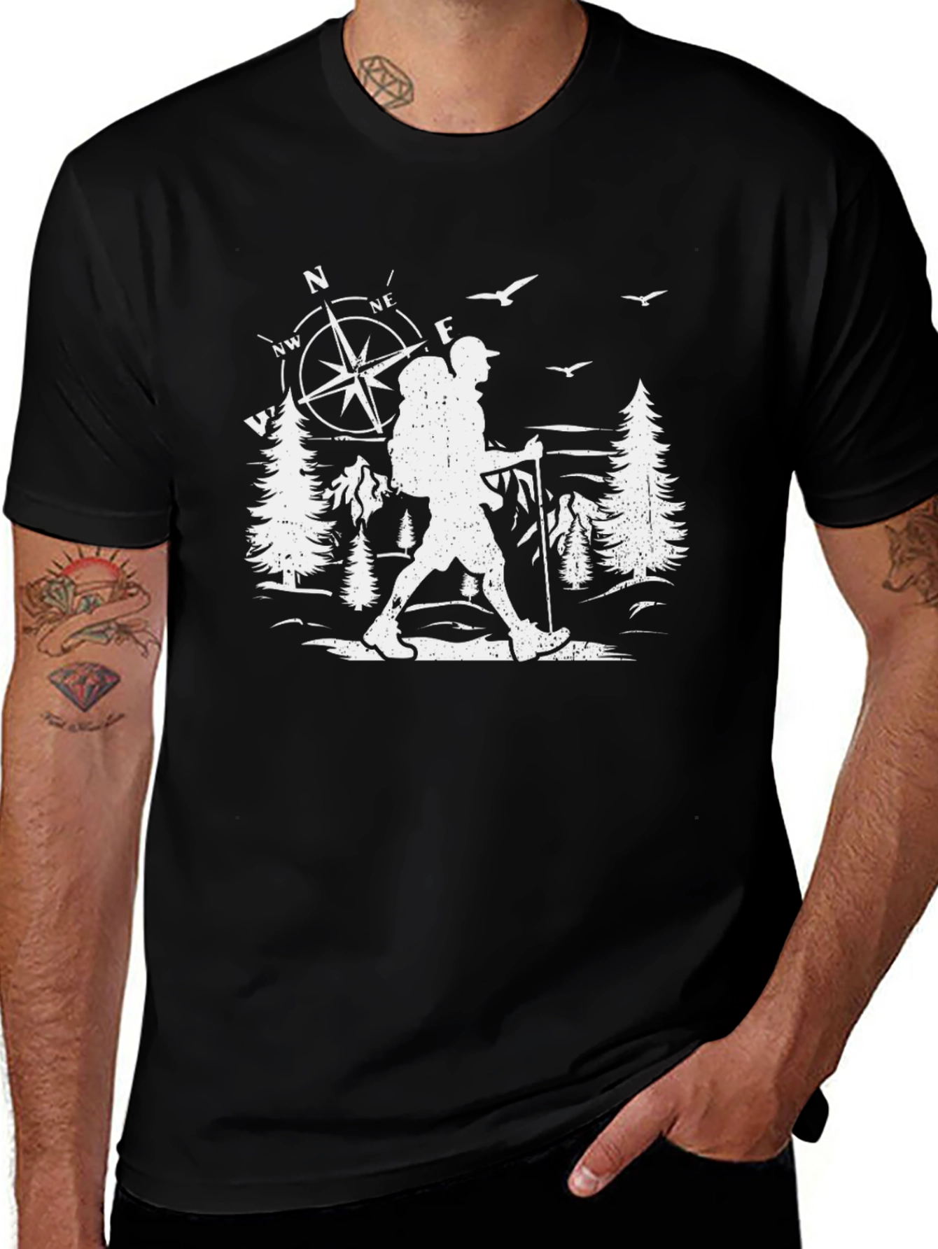 Adventure Awaits: Hiker Graphic T-Shirt