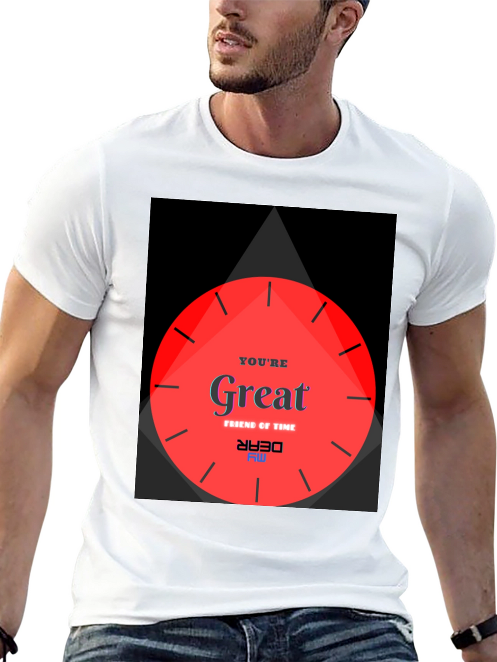 Unique Graphic Tee - Great Friend of Time Design
