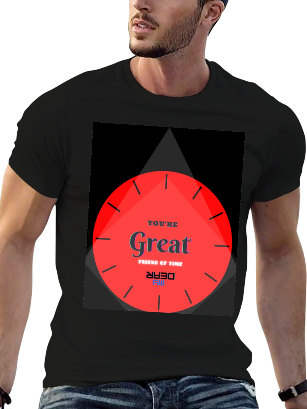 Unique Graphic Tee - Great Friend of Time Design