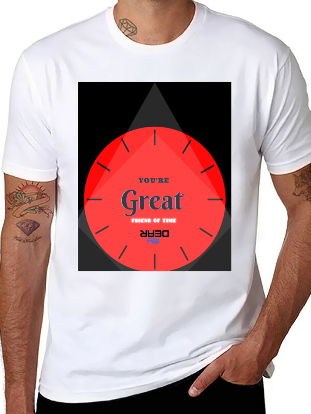Unique Graphic Tee - Great Friend of Time Design