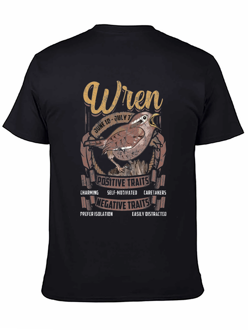 Wren Zodiac Sign T-Shirt: June 10 - July 7