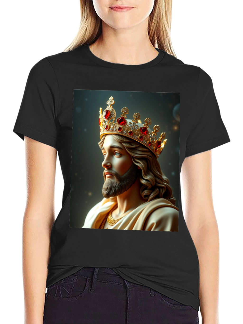 Crowned Figure Graphic T-Shirt