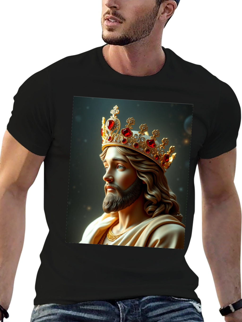 Crowned Figure Graphic T-Shirt