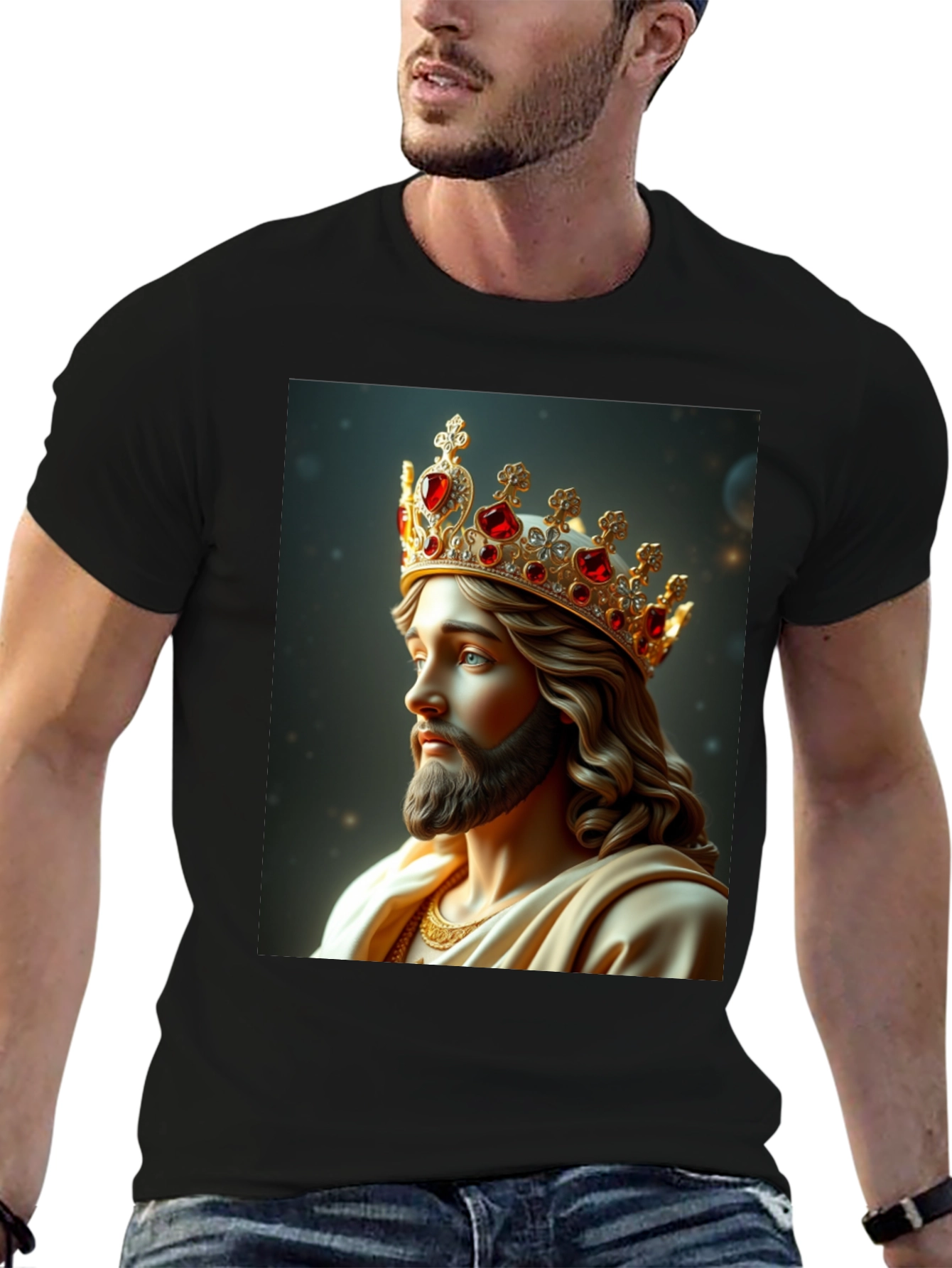 Crowned Figure Graphic T-Shirt
