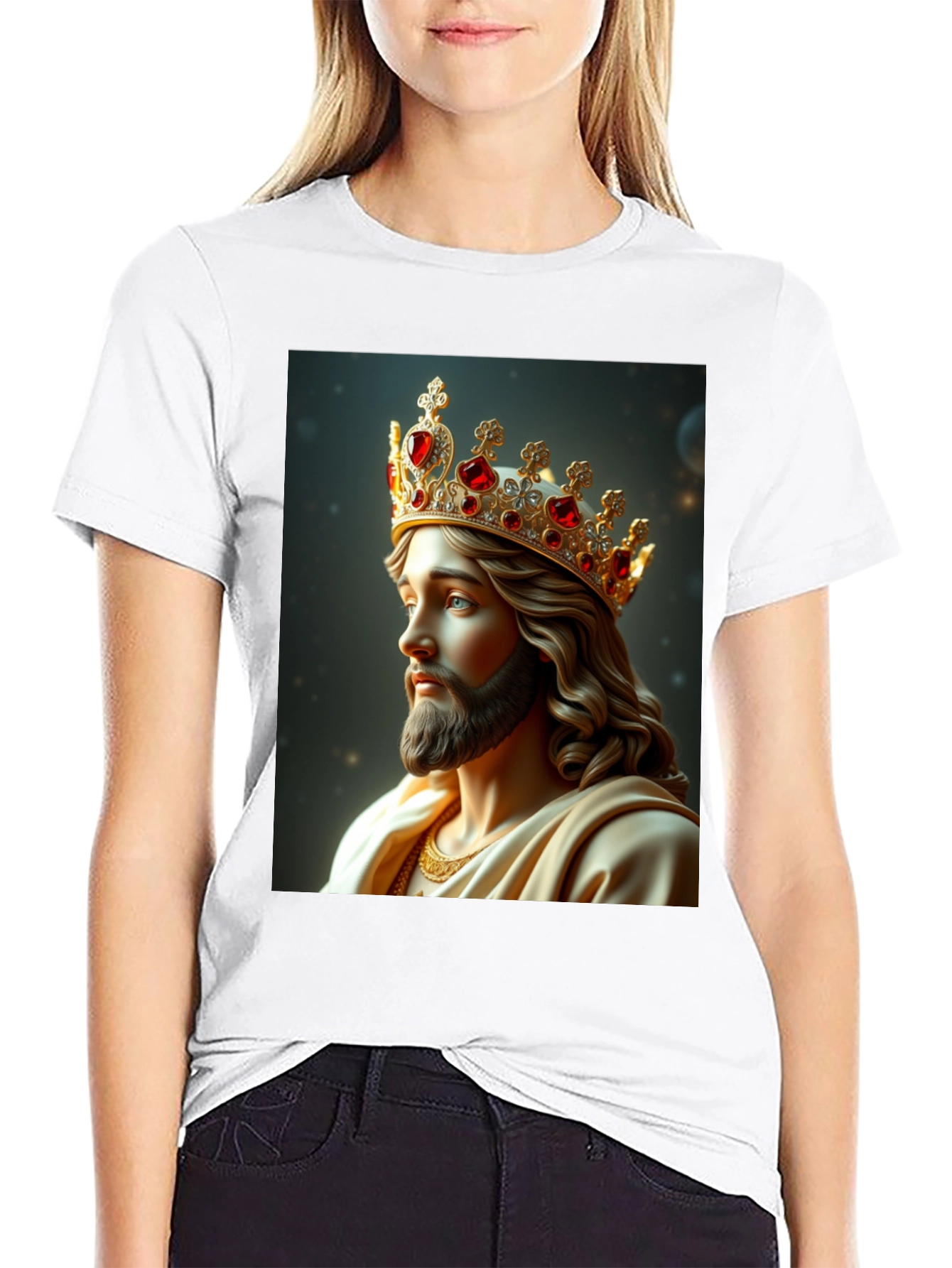 Crowned Figure Graphic T-Shirt