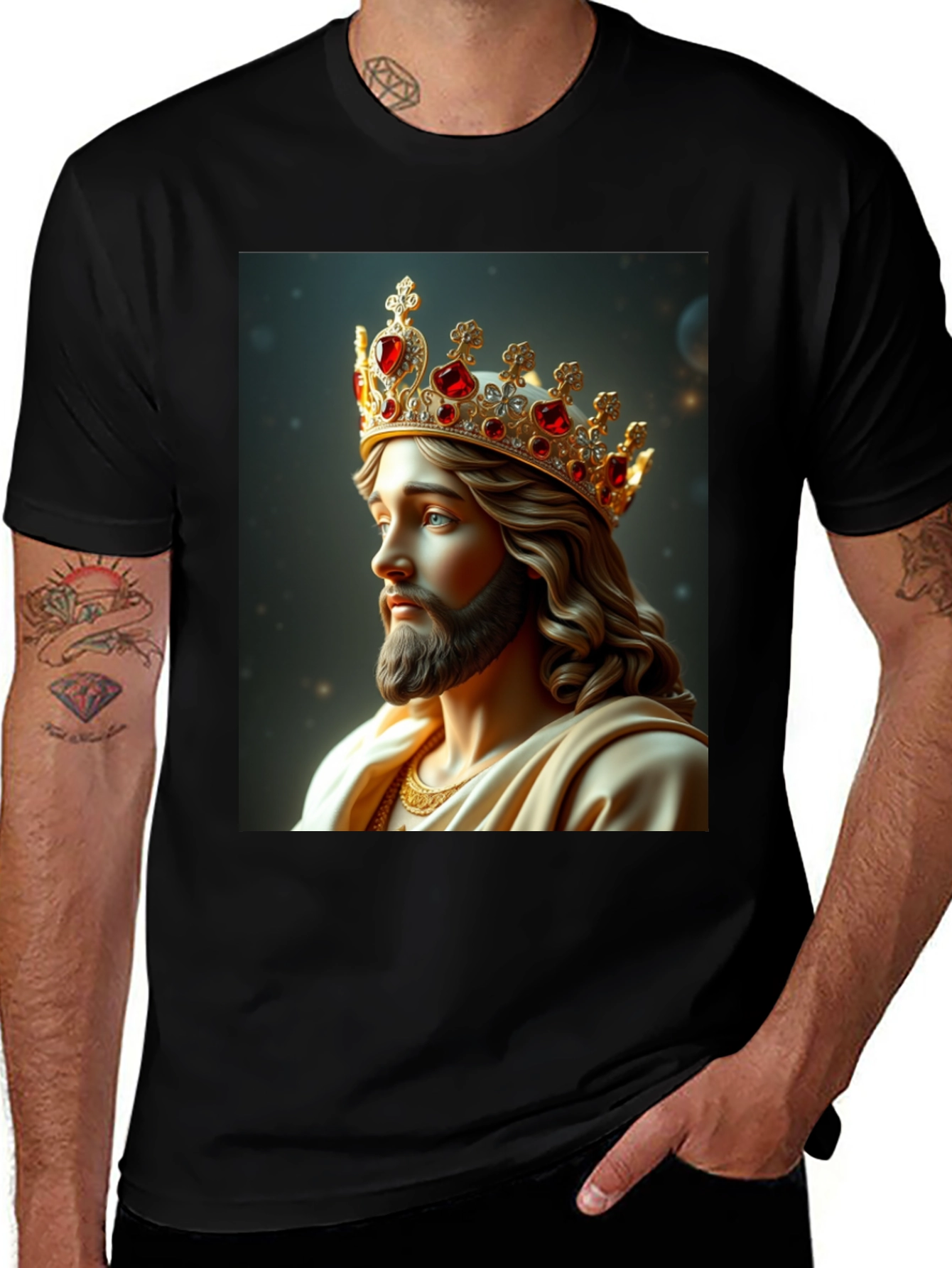 Crowned Figure Graphic T-Shirt