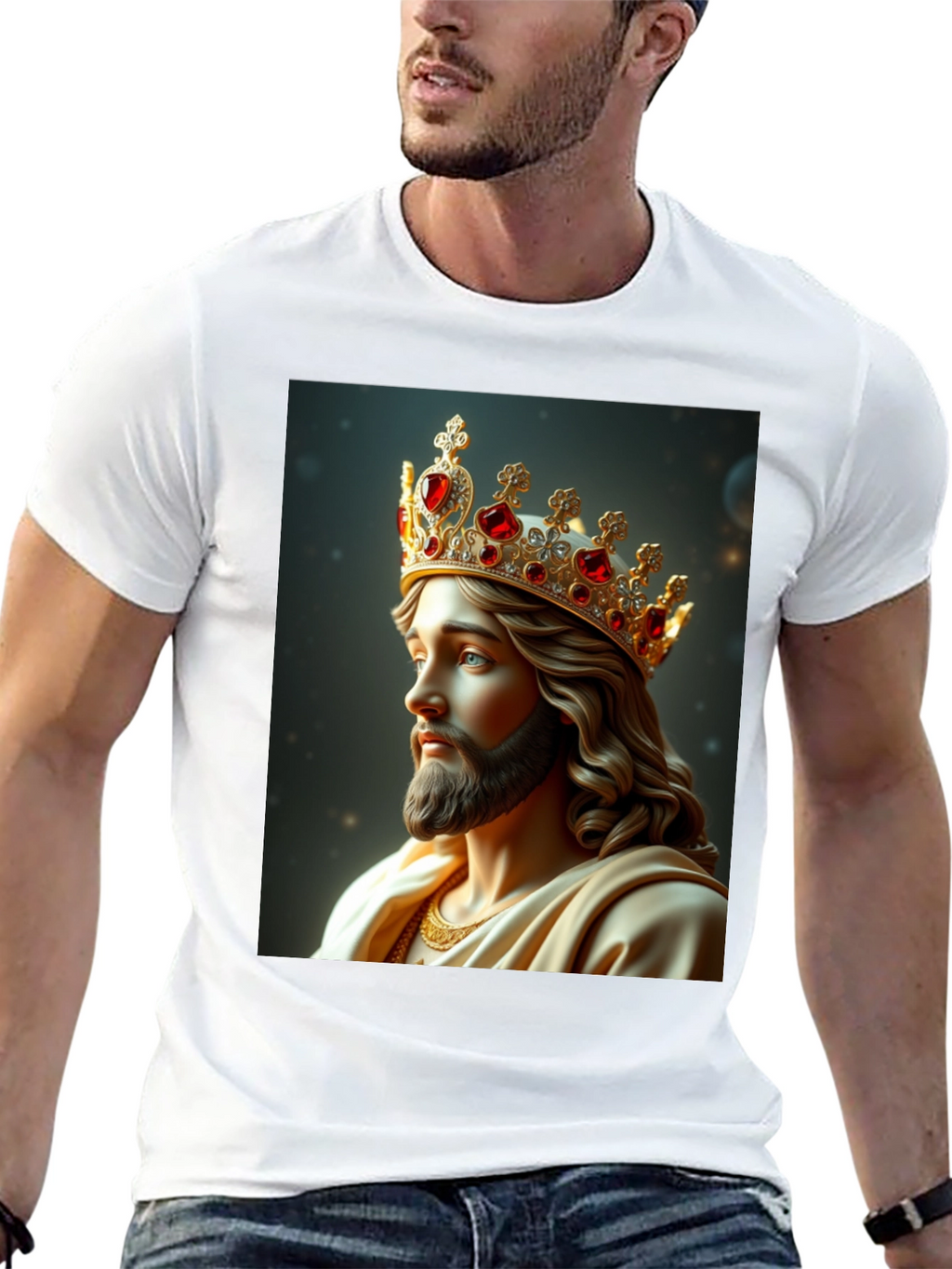 Crowned Figure Graphic T-Shirt