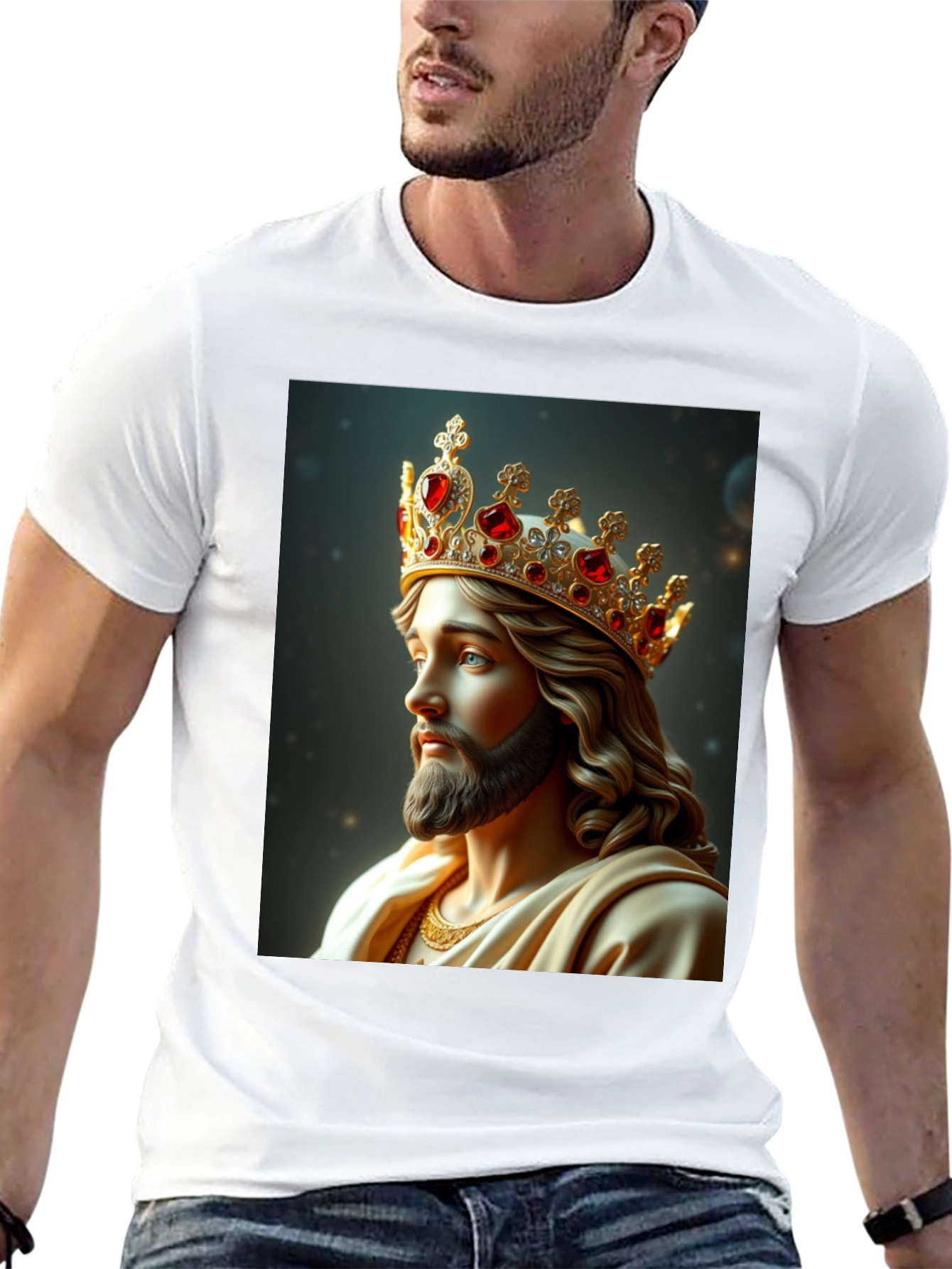 Crowned Figure Graphic T-Shirt