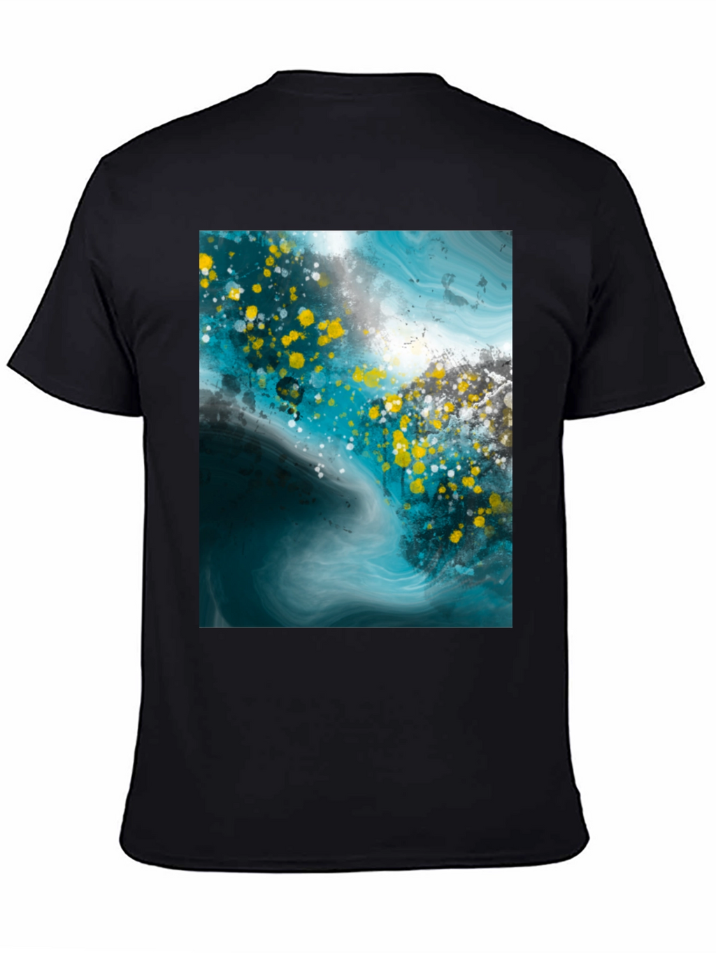 Abstract Art Graphic Print Black T-Shirt
