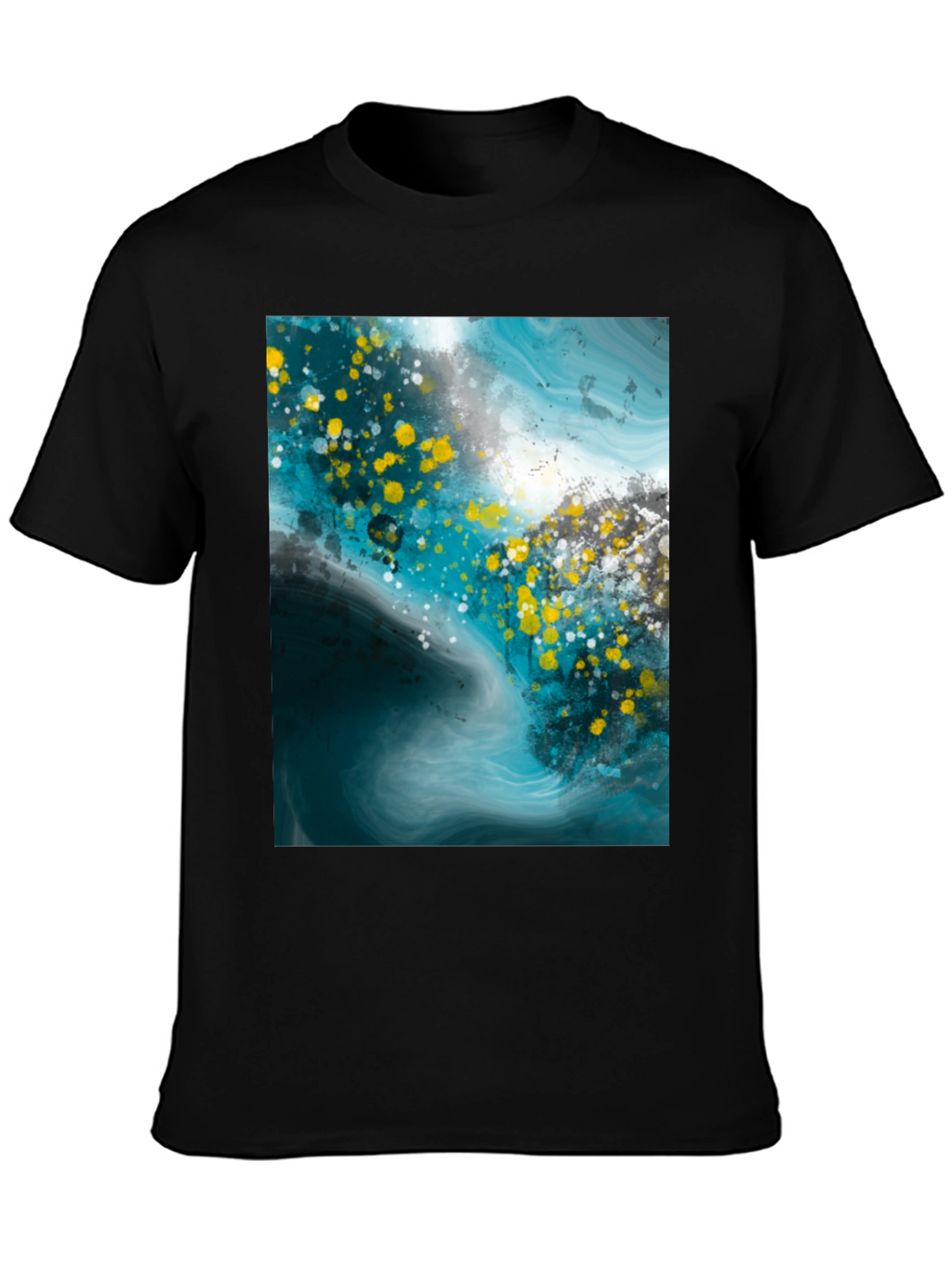 Abstract Art Graphic Print Black T-Shirt