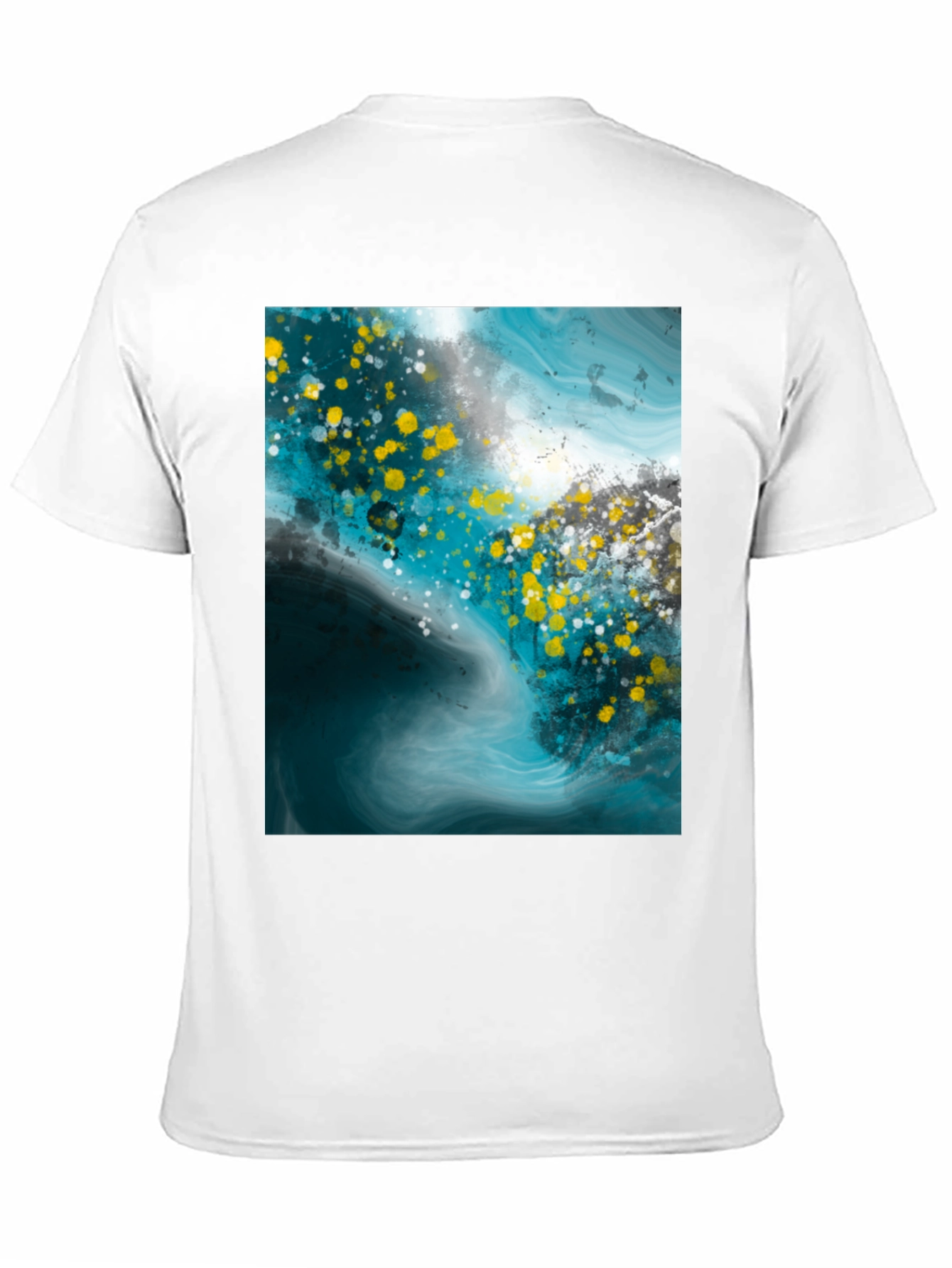Abstract Art Graphic Print Black T-Shirt