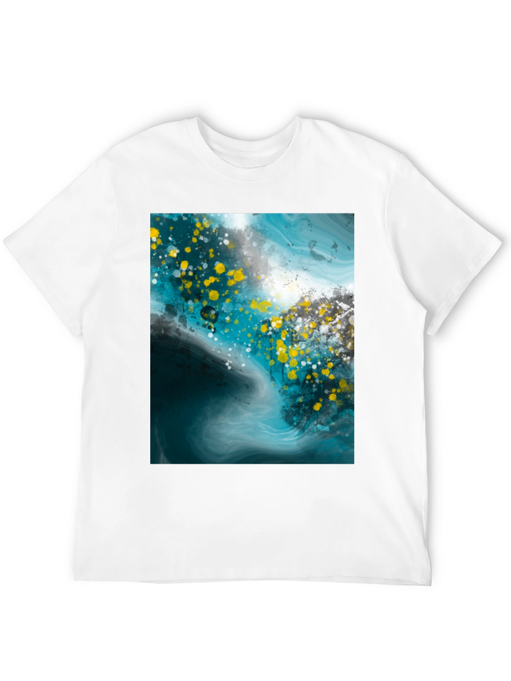 Abstract Art Graphic Print Black T-Shirt