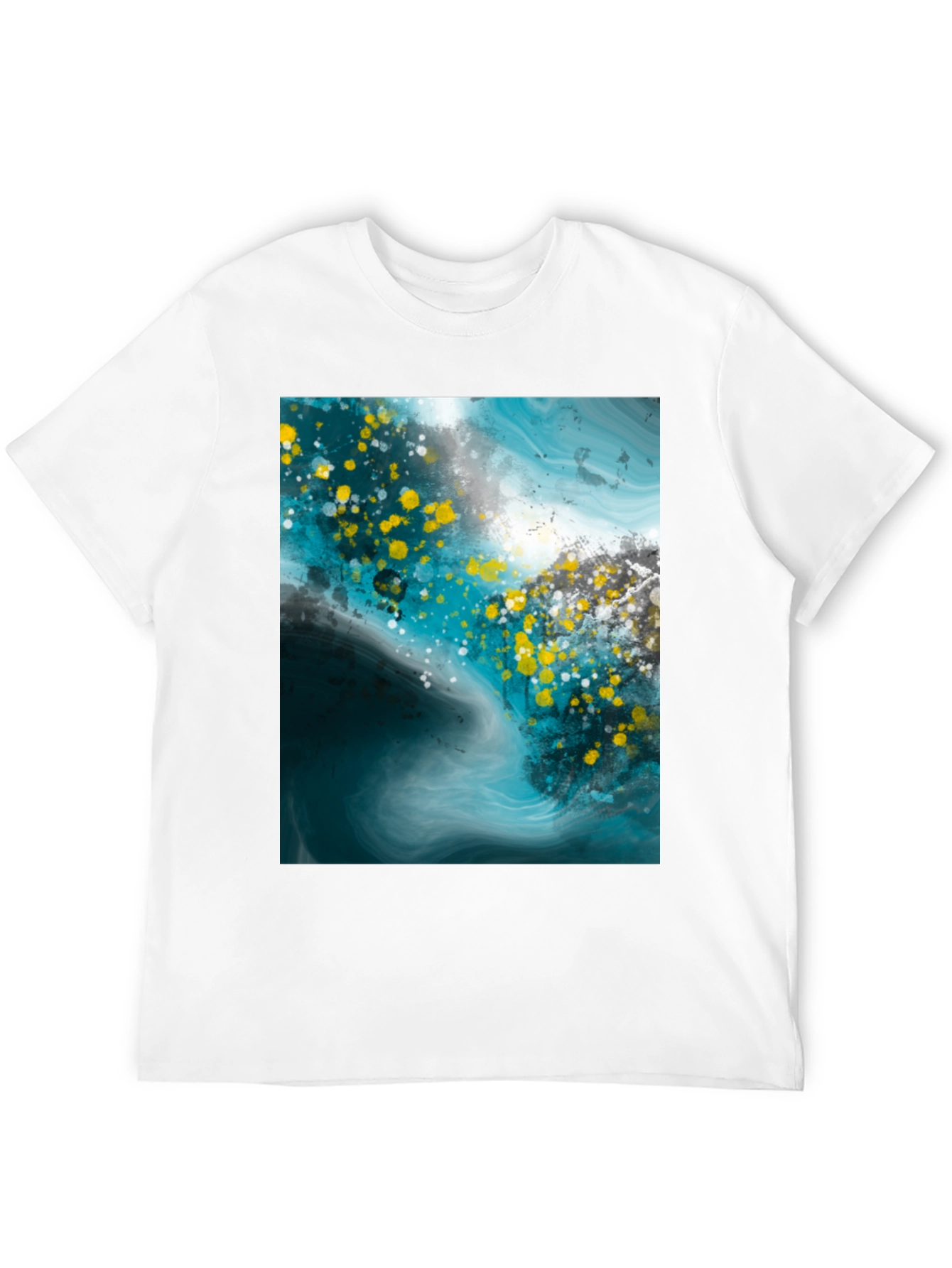 Abstract Art Graphic Print Black T-Shirt