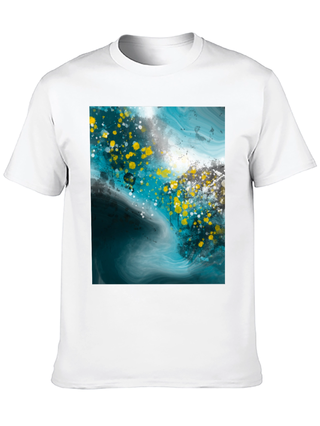 Abstract Art Graphic Print Black T-Shirt