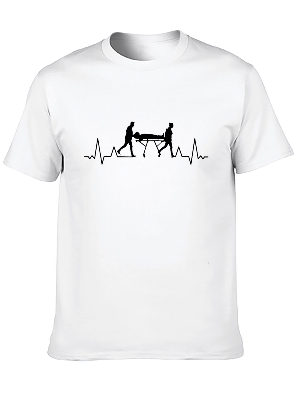 Emergency Stretcher Heartbeat T-Shirt - Black