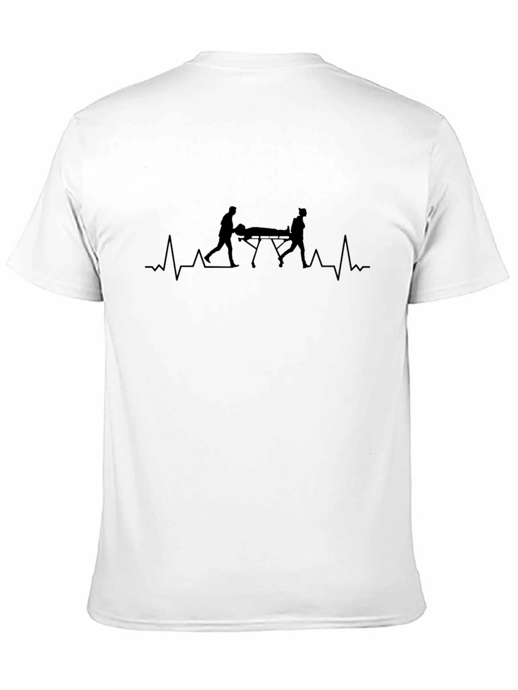 Emergency Stretcher Heartbeat T-Shirt - Black