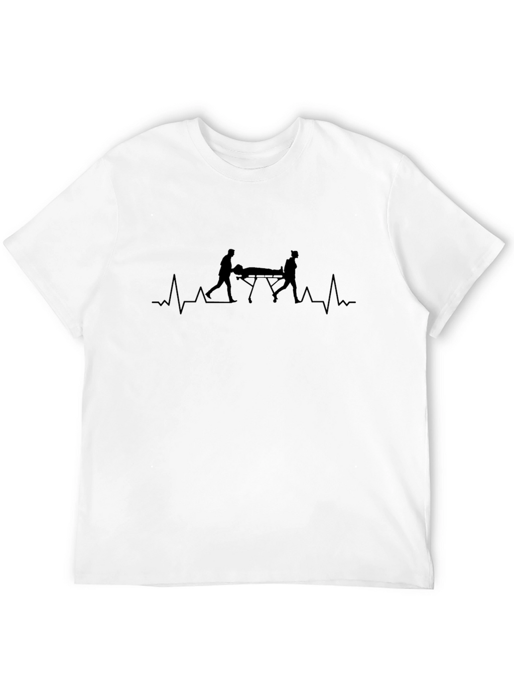 Emergency Stretcher Heartbeat T-Shirt - Black