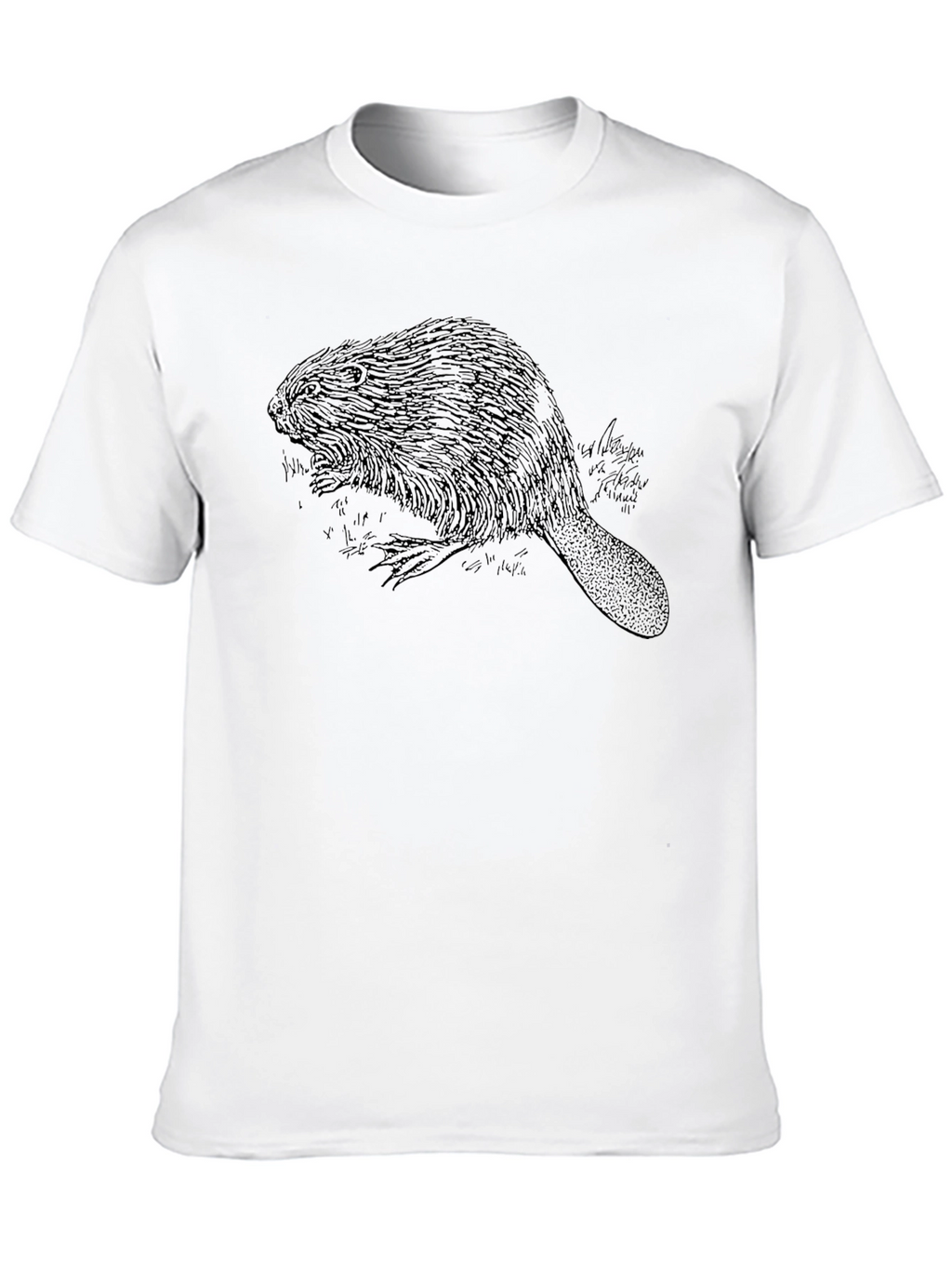 Beaver Graphic Print Black T-Shirt