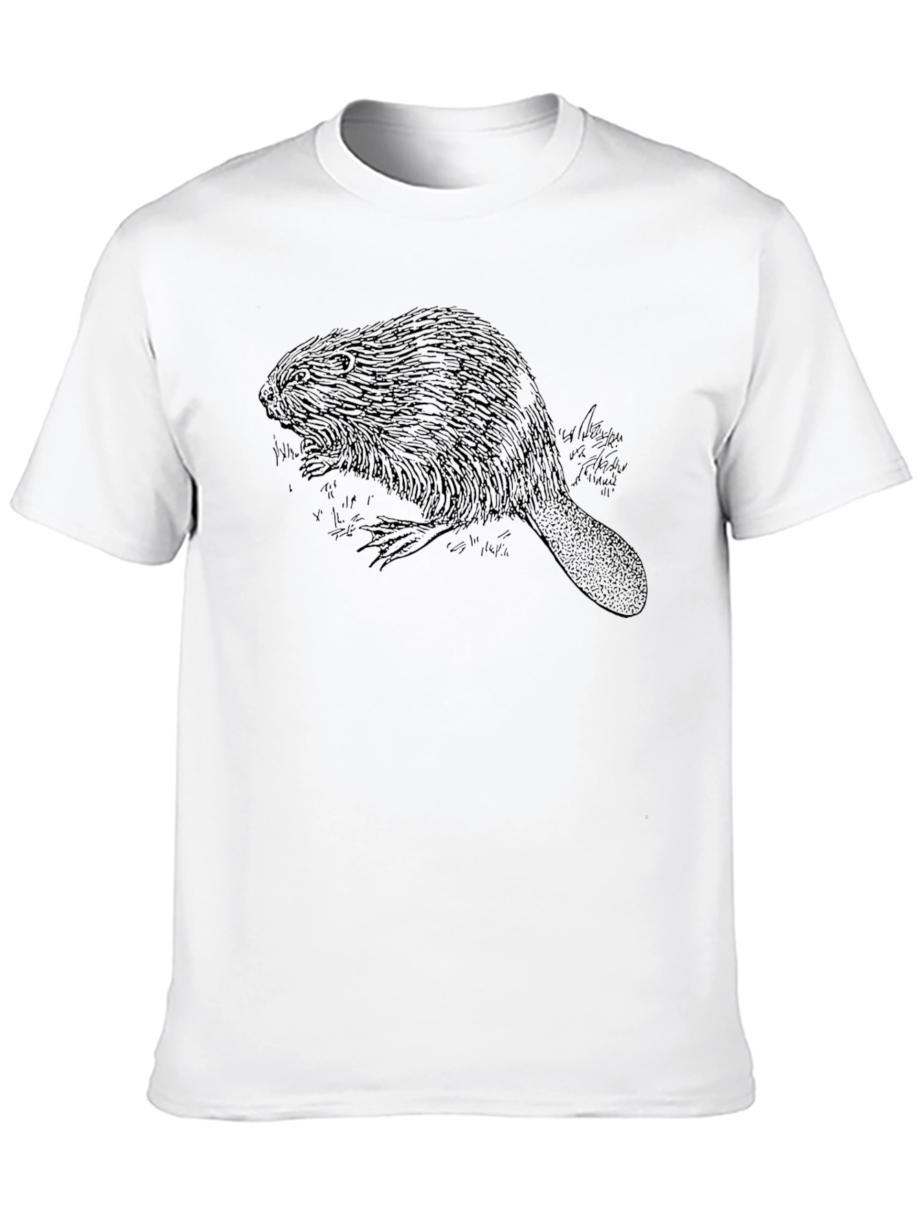 Beaver Graphic Print Black T-Shirt