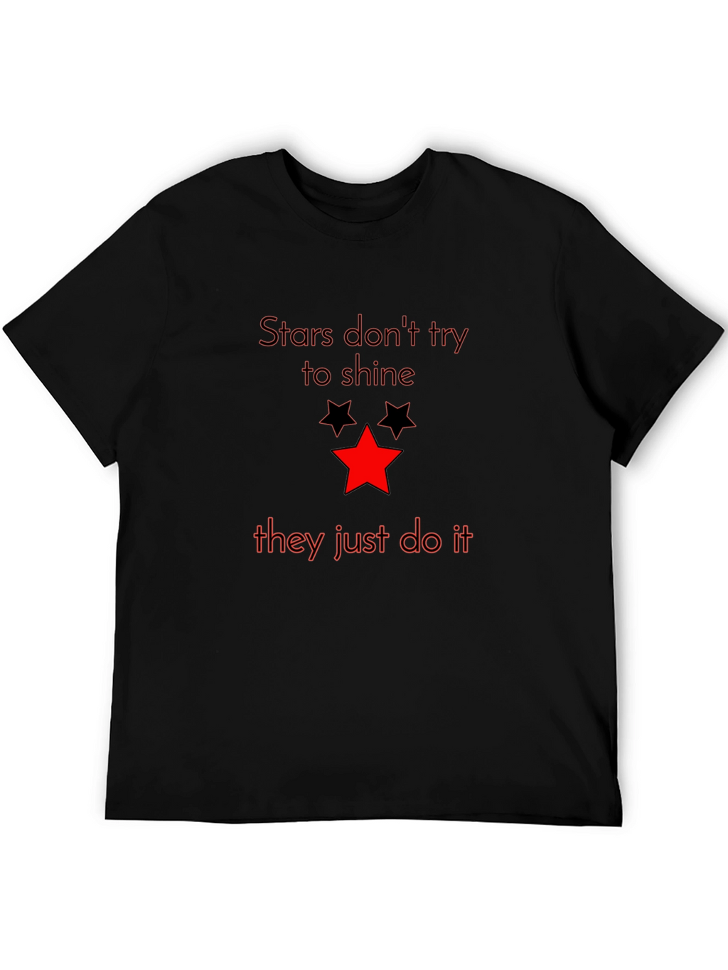 Stars Graphic Tee - Mens Black T-Shirt