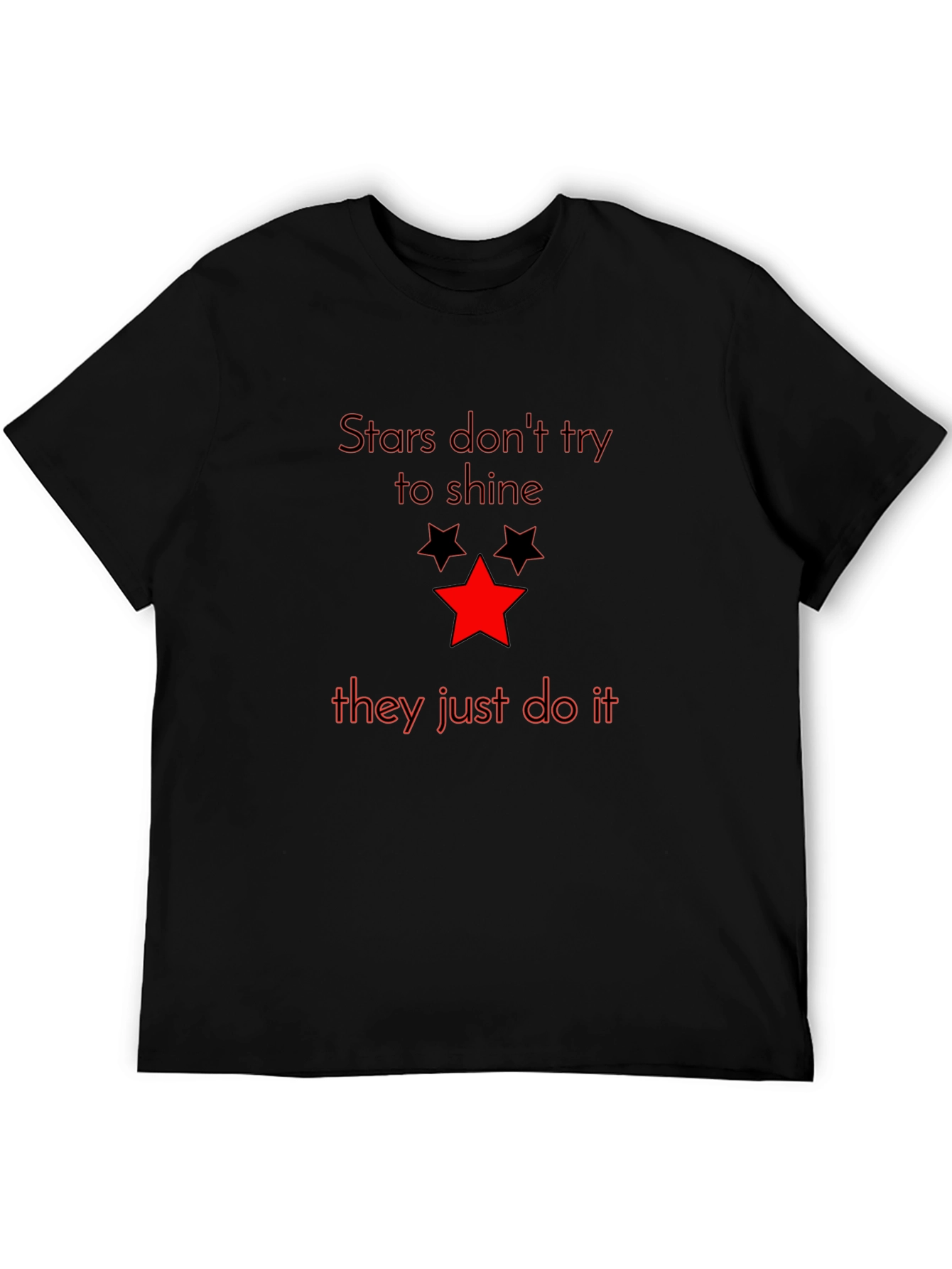 Stars Graphic Tee - Mens Black T-Shirt