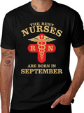 Best Nurses Born in September T-Shirt RN