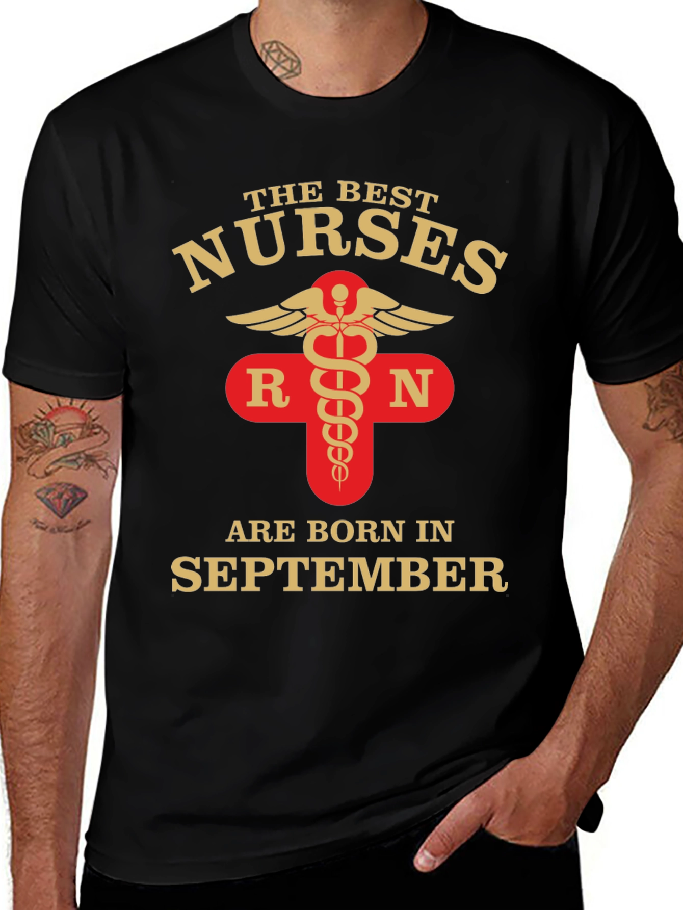 Best Nurses Born in September T-Shirt RN