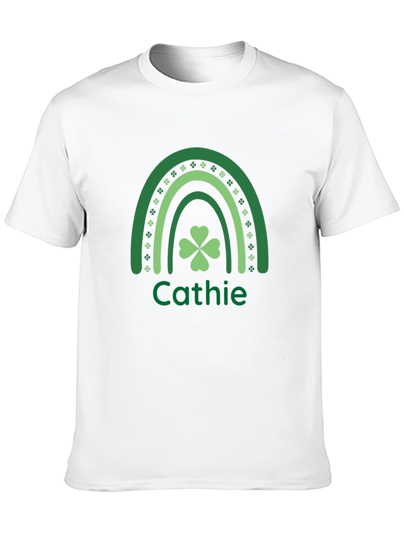 Cathie St. Patricks Day Rainbow Clover T-Shirt