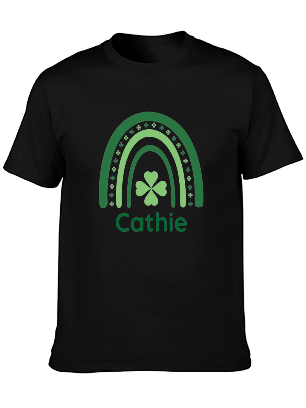 Cathie St. Patricks Day Rainbow Clover T-Shirt