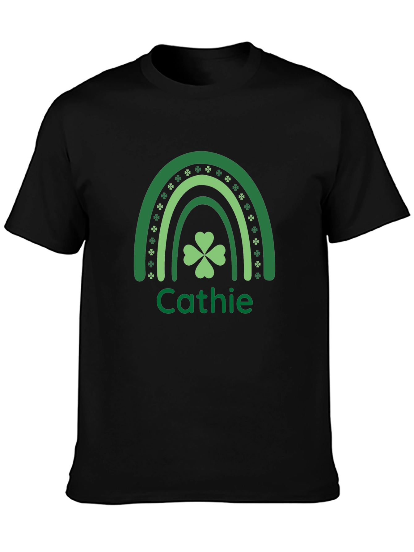 Cathie St. Patricks Day Rainbow Clover T-Shirt