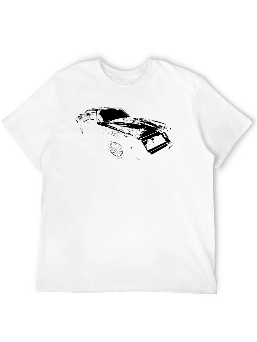 Mens Black Car Graphic Tee