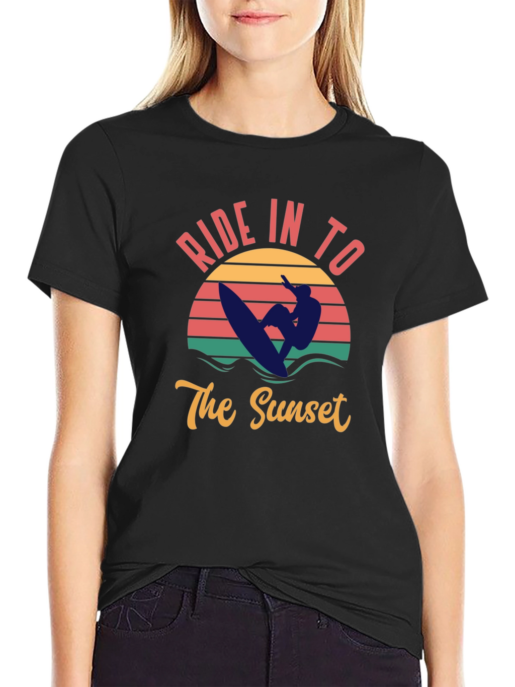 Sunset Ride T-Shirt - Surfer Graphic Tee