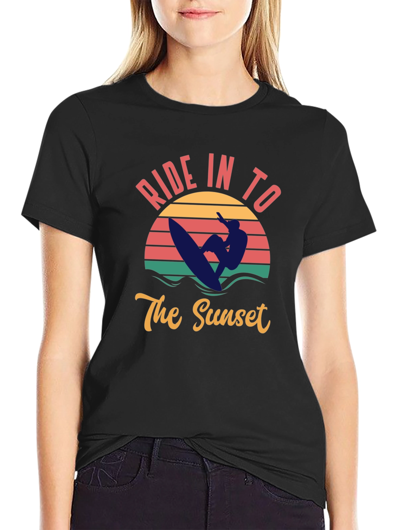 Sunset Ride T-Shirt - Surfer Graphic Tee