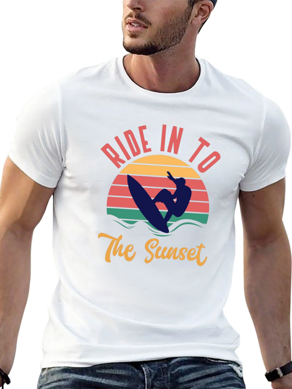 Sunset Ride T-Shirt - Surfer Graphic Tee